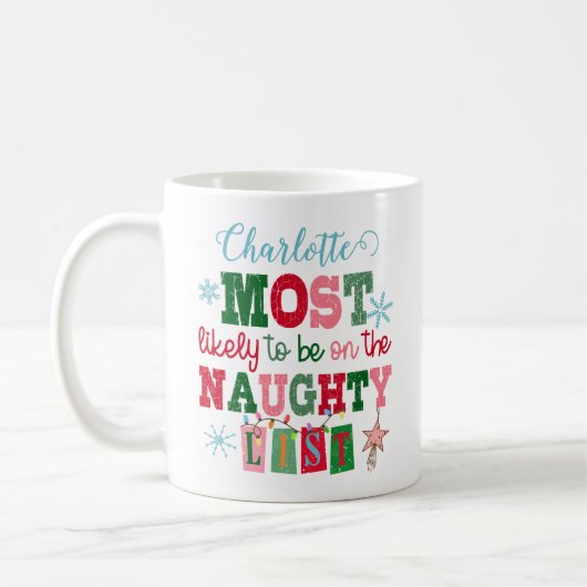 Mug Most Likely to Be on the Naughty List (Gauche)