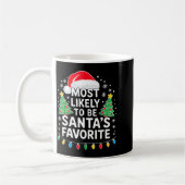 Mug Most Likely To Be Santa's Favorite Shirt Family Ch (Gauche)