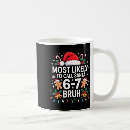 Mug Most Likely To Call Santa 67 Six Seven Bruh Christ (Droite)