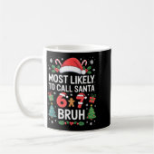 Mug Most Likely To Call Santa 67 Six Seven Bruh Christ (Gauche)