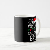 Mug Most Likely To Call Santa Bruh Funny Matching Chri (Devant droit)