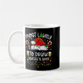 Mug Most Likely To Drink Santa's Beer Funny Drinking C (Gauche)