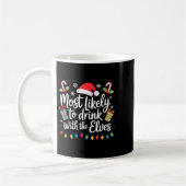 Mug Most Likely To Drink With The Elves Christmas (Gauche)
