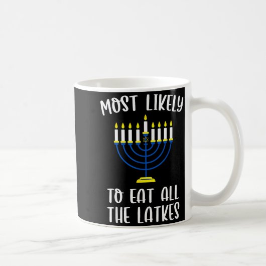 Mug Most Likely To Eat All Latkes Hanukkah Group Match (Droite)