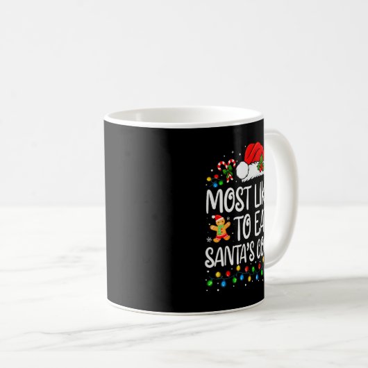 Mug Most Likely To Eat Santa's Cookies Family Matching (Devant droit)