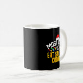 Mug Most Likely To Eat Santas Cookies Funny Family Chr (Devant droit)