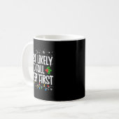 Mug Most Likely To Fall Asleep First Funny Family Chri (Devant gauche)