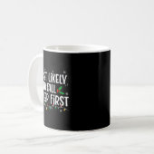 Mug Most Likely To Fall Asleep First Funny Xmas Family (Devant gauche)