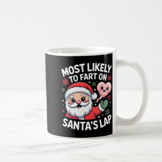 Mug Most Likely To Fart On Santa’s Lap Funny Christmas (Droite)