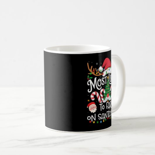 Mug Most Likely To Fart On Santa's Lap Family Matching (Devant droit)