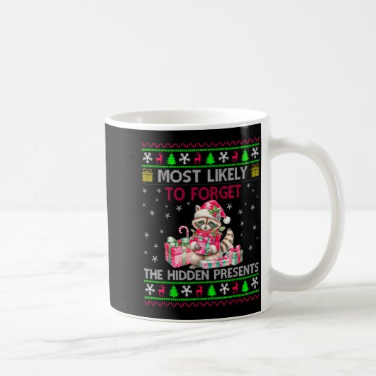 Mug Most Likely To Forget The Hidden Raccoon Christmas (Droite)