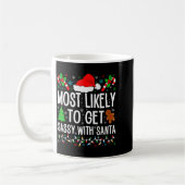 Mug Most Likely To Get Sy With Santa Funny Family Chri (Gauche)