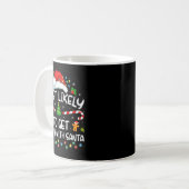 Mug Most Likely To Get Sy With Santa Funny Family Chri (Devant gauche)