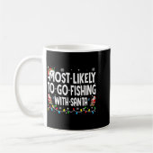 Mug Most Likely To Go Fishing With Santa Christmas Mat (Gauche)