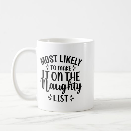 Mug Most Likely To Make It On The Naughty List  (Gauche)