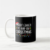 Mug Most Likely To Nap On Christmas Funny Family Match (Gauche)