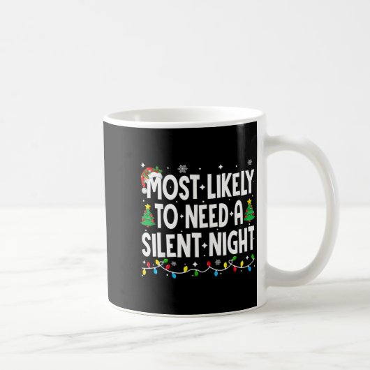 Mug Most Likely To Need A Silent Night Family Matching (Droite)