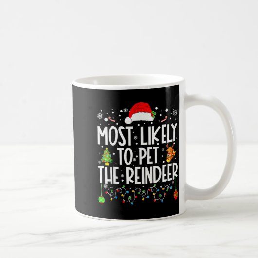 Mug Most Likely To Pet The Reindeer Christmas (Droite)