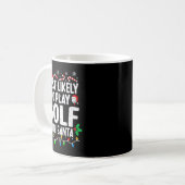 Mug Most Likely To Play Golf With Santa Funny Matching (Devant gauche)