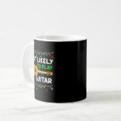 Mug Most Likely To Play Guitar Christmas Funny Family (Devant gauche)