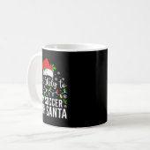 Mug Most Likely To Play Soccer With Santa Christmas Fa (Devant gauche)