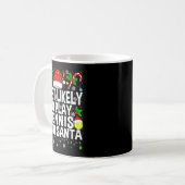 Mug Most Likely To Play Tennis With Santa Funny Christ (Devant gauche)