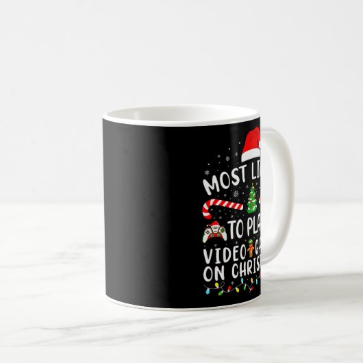 Mug Most Likely To Play Video Games Xmas Family Matchi (Devant droit)