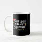 Mug Most Likely To Re-gift Their Funny Christmas Outfi (Gauche)