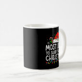 Mug Most Likely To Sleep Through Christmas Matching Fa (Devant droit)