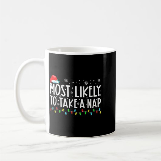 Mug Most Likely To Take A Nap Christmas (Gauche)