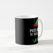 Mug Most Likely To Take A Nap Matching Christmas Elf (Devant droit)