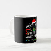Mug Most Likely To Talk Santa's Ear Off Matching Famil (Devant gauche)