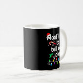 Mug Most Likely To Tell Dad Jokes Christmas Family Paj (Devant droit)