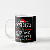 Mug Most Likely To Test Drive Santa's Sleigh Funny Chr (Gauche)
