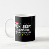 Mug Most Likely To Watch All Christmas Movies Matching (Gauche)