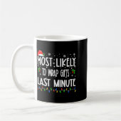 Mug Most Likely To Wrap Last Minute Christmas Family P (Gauche)