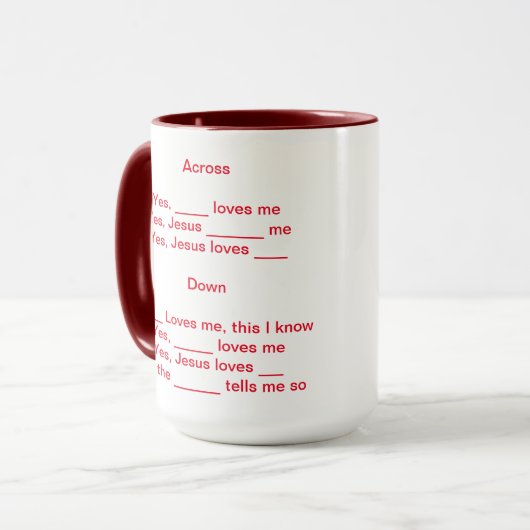 Mug Mot-croisé (Devant gauche)