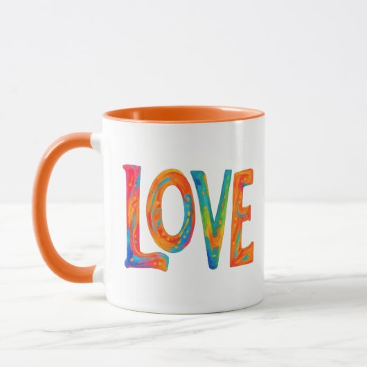 Mug Mot d'amour coloré (Gauche)