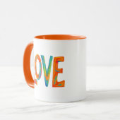 Mug Mot d'amour coloré (Devant gauche)