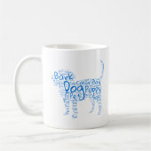 Mug Mot de chien Conception Cloud (Gauche)