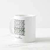 Mug Mot de croix dénudée verte de la forêt (Devant gauche)