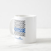 Mug Mot de crosse bleu royal (Devant gauche)