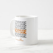 Mug Mot de crosse en orange brûlé (Devant gauche)