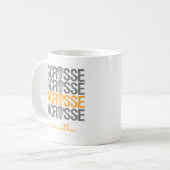 Mug Mot de crosse en relief jaune (Devant gauche)