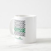 Mug Mot de crosse vert déprimé (Devant gauche)