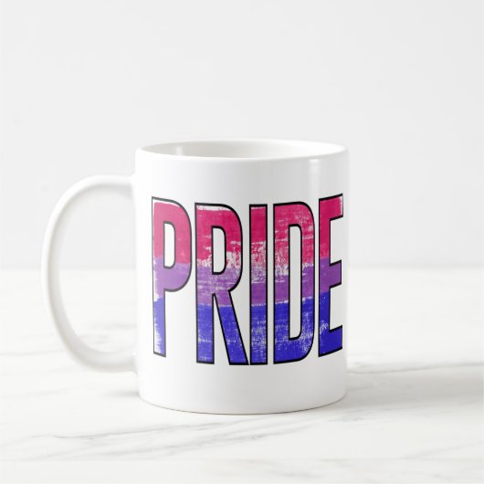 Mug Mot de fierté bisexuelle (Gauche)