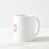 Mug Mot de fierté bisexuelle rose (Devant droit)
