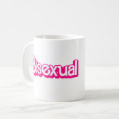 Mug Mot de fierté bisexuelle rose (Devant gauche)