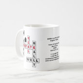 Mug Mot de passe amusant Je Vends Immobilier Realant (Devant gauche)