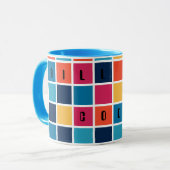 Mug Mot de passe Carré coloré (Devant gauche)